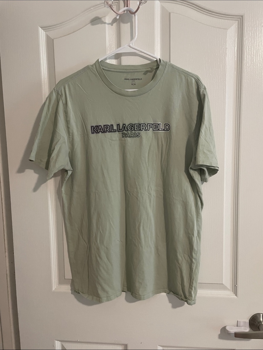 Karl Lagerfeld Sage Green Logo Short Sleeve Tee